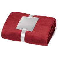 Fleece deken/plaid bordeaux rood 240 grams polyester 120 x 150 cm   -