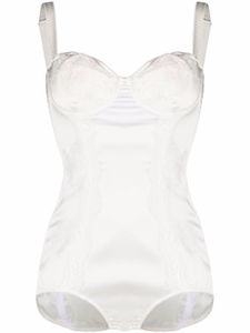 Dolce & Gabbana body à empiècements en dentelle - Blanc