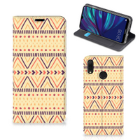 Huawei Y7 hoesje Y7 Pro (2019) Hoesje met Magneet Aztec Yellow