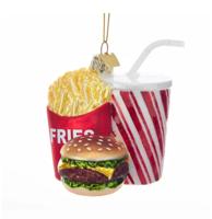 Fast Food Combo Glazen Kerst Ornament