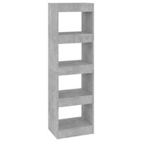 The Living Store Boekenkast/kamerscherm 40x30x135 cm betongrijs - Kast