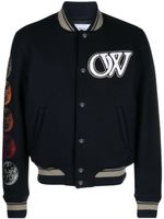 Off-White graphic-print embroidered bomber jacket - Noir