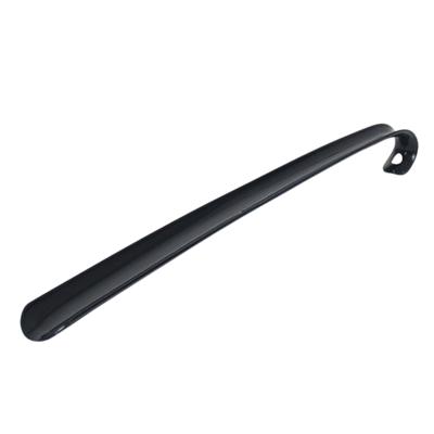 Gerimport Schoenlepel - 43 cm - kunststof - zwart - met haak - instaphulp - schoenen