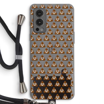 Poop emoji: OnePlus Nord 2 5G Transparant Hoesje met koord