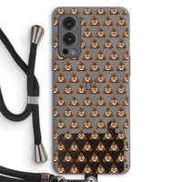 Poop emoji: OnePlus Nord 2 5G Transparant Hoesje met koord