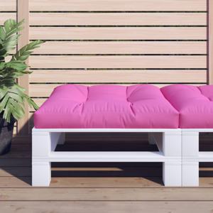 Palletkussen 80x80x12 cm stof roze