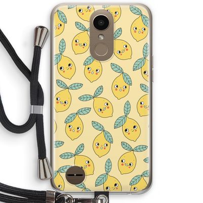 Citroenen: LG K10 (2017) Transparant Hoesje met koord