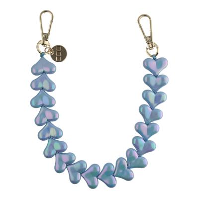 Telefoonkoord Heart - Blauw Glimmend - Goud Telefoonkoord Heart - Blauw Glimmend - Goud