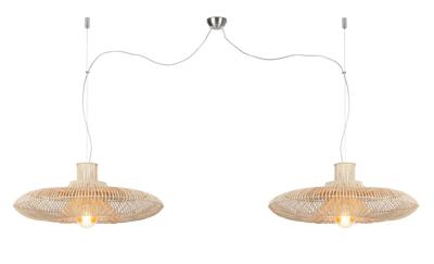 Hanglamp Kalahari rotan Ø70 2 kap naturel - L