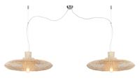 Hanglamp Kalahari rotan Ø70 2 kap naturel - L