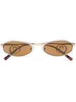 Marine Serre x Vuarnet Swirl lunettes de soleil à monture ovale - Marron