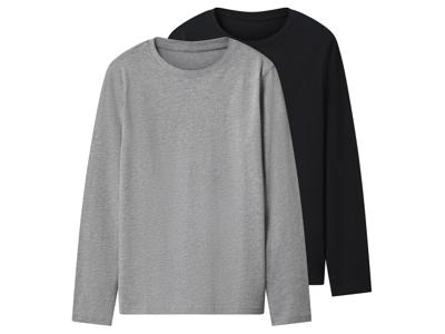 Esmara Kids Set van 2 kinder longsleeves (Zwart/grijs, 158/164) Esmara Kids Set van 2 kinder longsleeves (Zwart/grijs, 158/164)