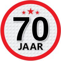 70 jaar leeftijd sticker rond verjaardag versiering   - - thumbnail