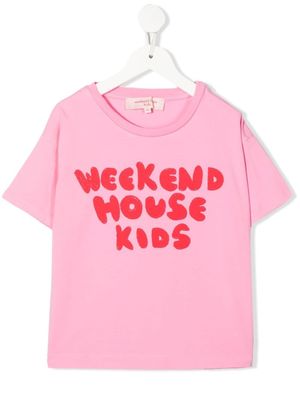 Weekend House Kids. t-shirt à logo - Rose