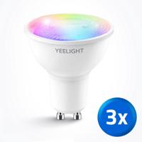 Yeelight slimme led spot - GU10 fitting - RGBWW Multicolor en Wit - Voordeelset van 3 stuks