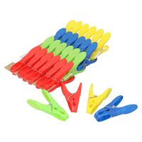 Soft grip wasknijpers - 28x - kunststof - 4 kleuren per set - 8 cm