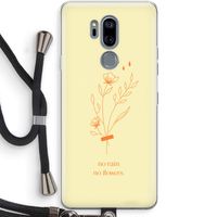 No rain no flowers: LG G7 Thinq Transparant Hoesje met koord