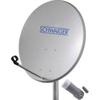 Schwaiger satellietinstallatie voor 1 satelliet - satellietschotel 60 cm, lichtgrijs, LNB - 1 aansluiting