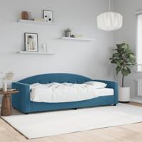 Slaapbank met matras 80x200 cm fluweel blauw