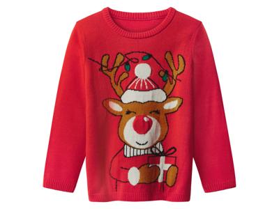 lupilu Kinder kersttrui met lampjes (Rood, 122/128)