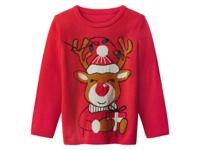 lupilu Kinder kersttrui met lampjes (Rood, 122/128)