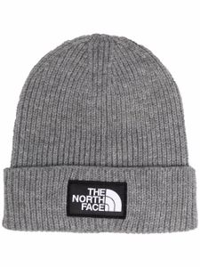 The North Face bonnet nervuré à patch logo - Gris