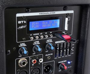 Vonyx SPX-PA9210 1000 W Trolley met PA-geluidssysteem Zwart