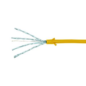 LogiLink CQ9037S RJ45 Netwerkkabel, patchkabel CAT 6A U/FTP 1.00 m Geel Extreem dun, Vlambestendig, Flexibel, Folie afscherming, Halogeenvrij, Snagless,