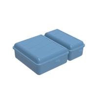 Rotho Twin Lunchbox 1.05+0.55L Horizon Blauw Rotho Twin Lunchbox 1.05+0.55L Horizon Blauw