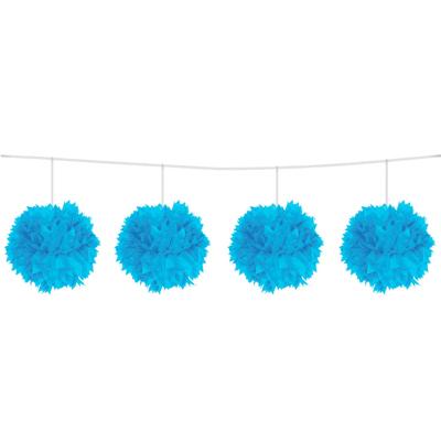 Folat BV Blauwe pompom slinger