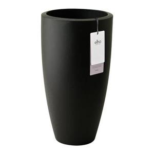 Elho June Round High 30 - Zwart - L 30 x B x H 53 cm - Binnen en Buiten - 100% gerecycled