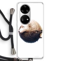 Yin Yang Wolves: Huawei P50 Pro Transparant Hoesje met koord