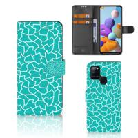 Samsung Galaxy A21s Hoesje Cracks Blue