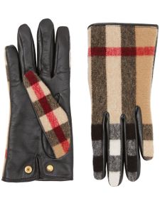 Burberry gants à motif Vintage Check - Marron