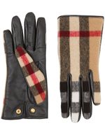 Burberry gants à motif Vintage Check - Marron - thumbnail