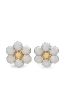 Marni boucles d'oreilles clips à fleurs - Argent