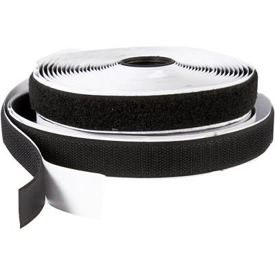 Creativ Company Klitteband haak en lussluiting, zelfklevend, b: 20 mm, zwart, 5 m/ 1 rol