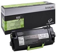 Lexmark Toner Kit zwart return program 522 - 6000 pagina&apos;s - 52D2000
