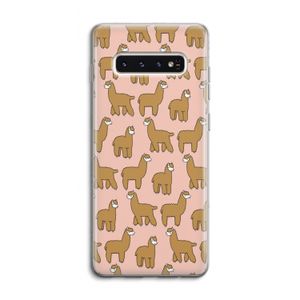 Alpacas: Samsung Galaxy S10 4G Transparant Hoesje