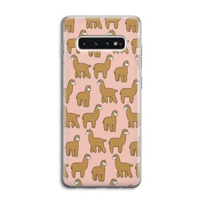 Alpacas: Samsung Galaxy S10 4G Transparant Hoesje
