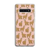 Alpacas: Samsung Galaxy S10 4G Transparant Hoesje