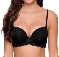 Super Push Up BH - Claire - Maximizer push up bh met beugel - T-shirt bh met kanten rand