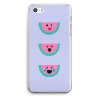Smiley watermeloen: iPhone 5 / 5S / SE Transparant Hoesje