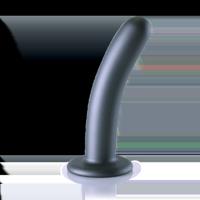 Ouch! by Shots Zachte Silicone G-Spot Dildo - 6'' / 14,5 cm - Gunmetal - thumbnail