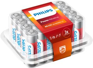 Philips Power alkaline aa/lr6 penlite blister box 24 101124