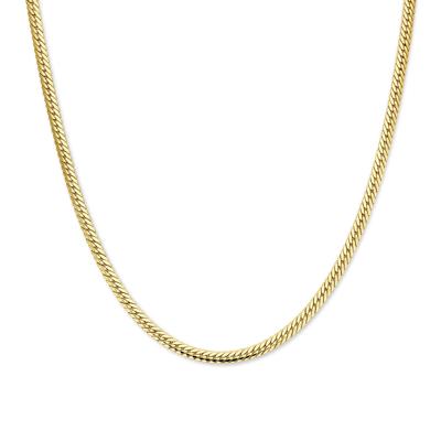 14K Geelgouden Collier met Gourmette Schakel - 43 cm Draaglengte, 5 mm Schakelbreedte