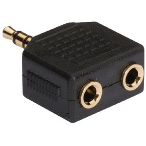 3.5 mm male/2 x 3.5 mm female audio-verdeler Antraciet