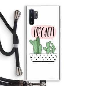 I love cacti: Samsung Galaxy Note 10 Plus Transparant Hoesje met koord