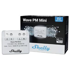 Shelly Qubino Wave PM Mini Slimme schakelaar Grijs