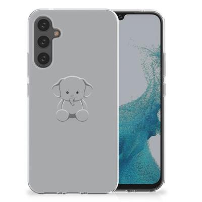 Samsung Galaxy A34 Telefoonhoesje met Naam Grijs Baby Olifant Samsung Galaxy A34 Telefoonhoesje met Naam Grijs Baby Olifant